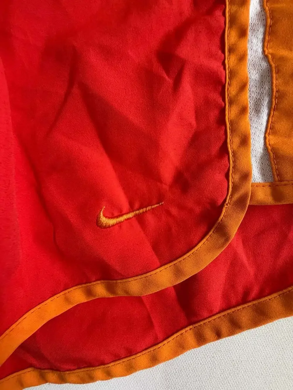 Nike Dri-Fit Girls L 12-14 RedOrange Athletic Running Shorts Lined Elastic Waist